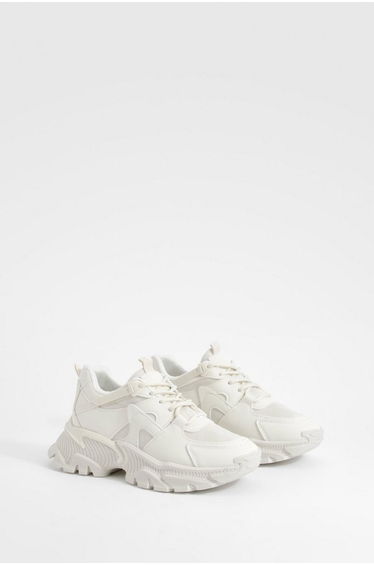 Chunky Sporty Trainers - beige