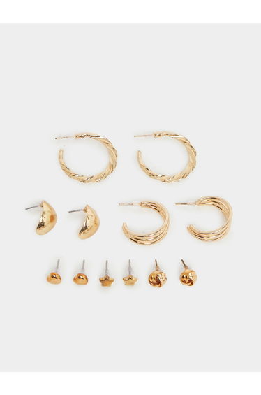 Set of 6 - Hoop and Stud Earrings