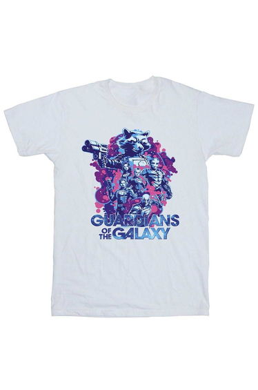 Guardians Of The Galaxy Volume 3 Boys Character Poses Cotton T-Shirt - White