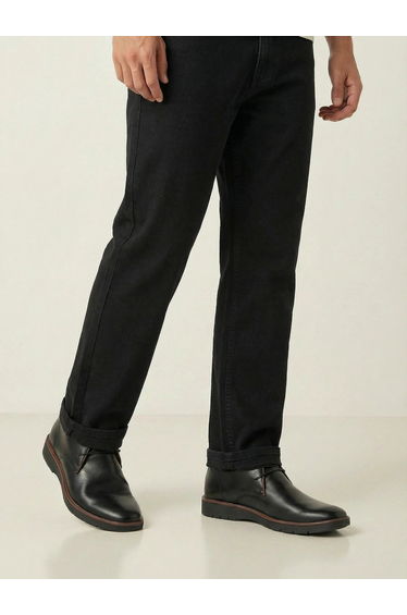 Men Black Leather Chukka Boots
