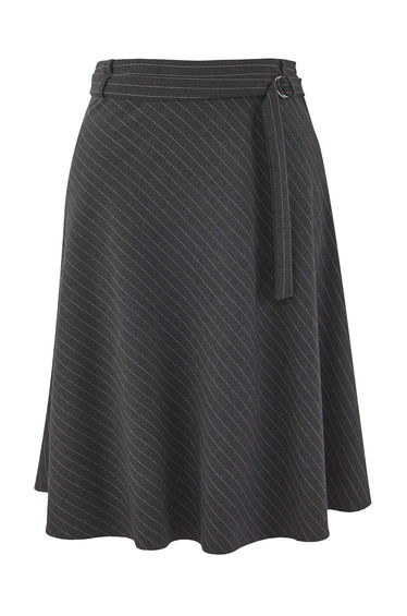 Anthracite Woven Plus Size Skirt