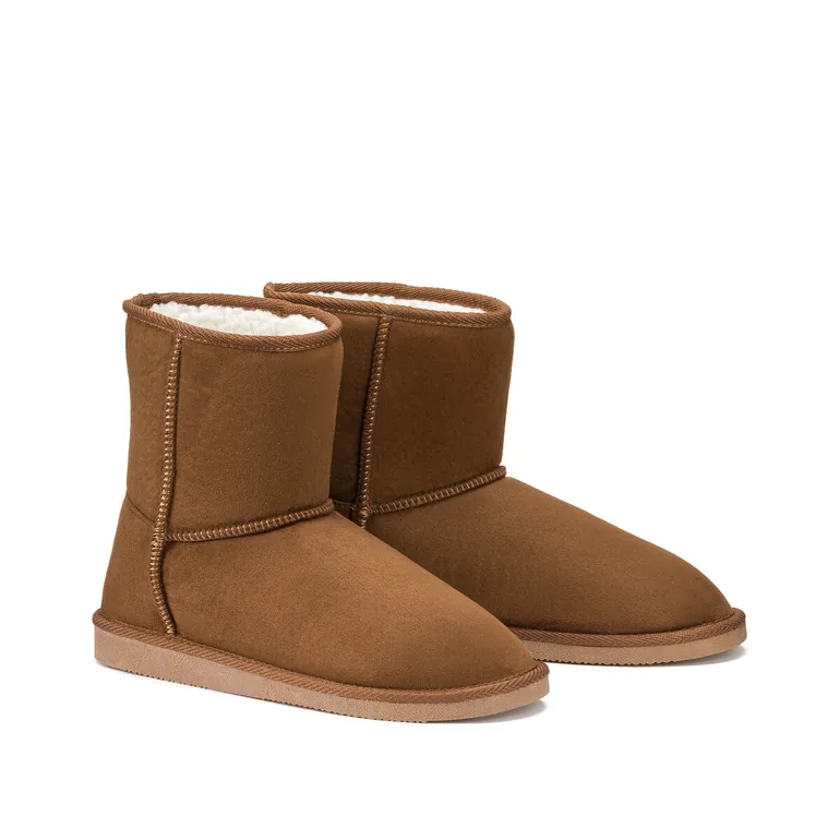 Ankle Boots with Faux Fur Lining - 1