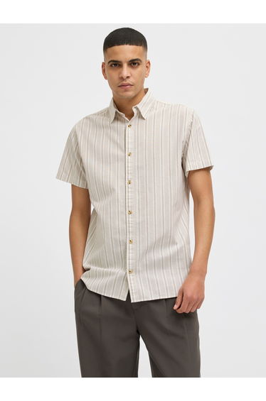 Striped Spread Collar Regular Fit Shirt