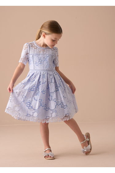 Mavea Blue Lace Dress