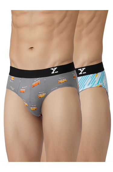 Pack of 2 - Men Surf Cotton Printed Briefs