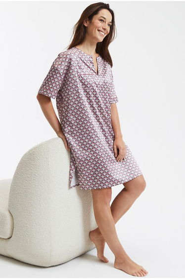 Printed Satin Nightdress
