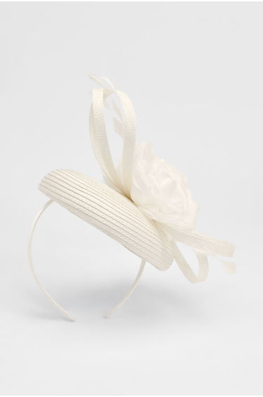 Flower Trim Pillbox Fascinator