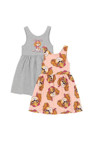Paw Patrol Girls You Make Me Smile Skye Dress (Pack of 2) - Grey/Pink