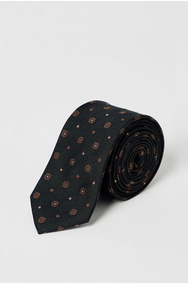 Black Foulard Tie