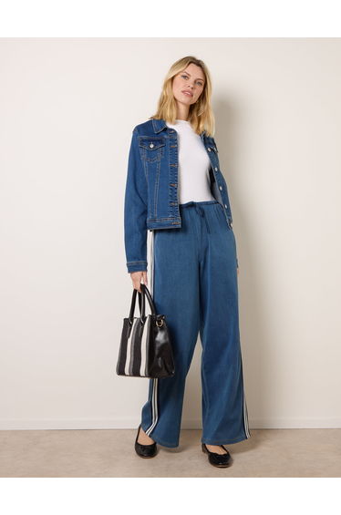 Stripe Trousers With Elasticated Waist