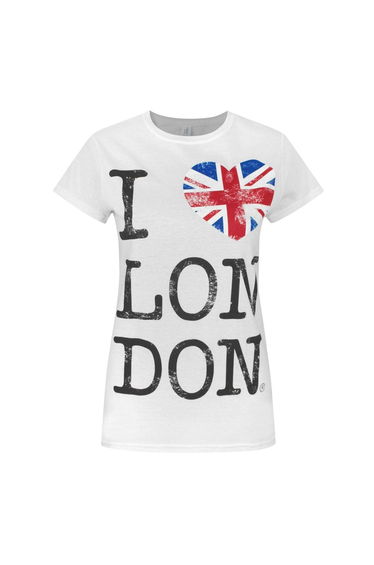 Womens/Ladies I Love London T-Shirt - White