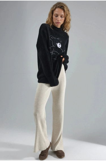 MY FASHION Oversize Teddy Bear Plush Sweater