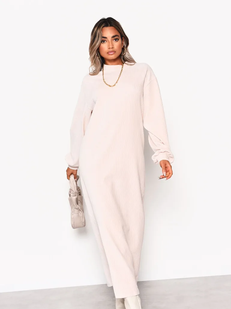 long sleeve white sequin dress Sequin Long Dress High Slit - White