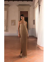 PLT Label Gold Plisse Satin Column Bandeau Maxi Dress Prettylittlething Gold  : Evening Dresses : VogaCloset Libya