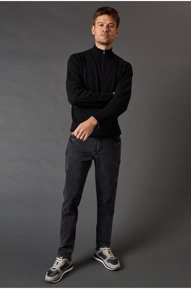 Washed Black Stretch Slim Fit Jeans