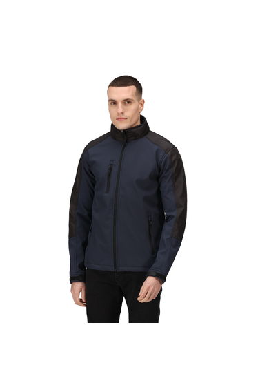 Regatta Professional Mens Hydroforce 3-layer Membrane Waterproof Breathable Softshell Jackets - Navy/Black