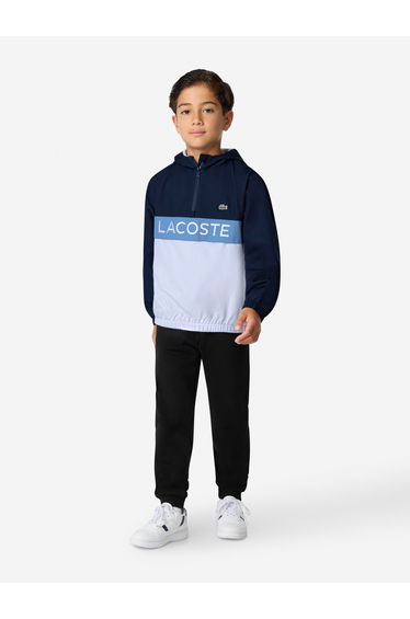 Lacoste Boys Packable Pullover Jacket in Navy
