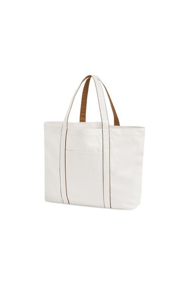 Westford Mill 20L Tote Bag - White/Caramel