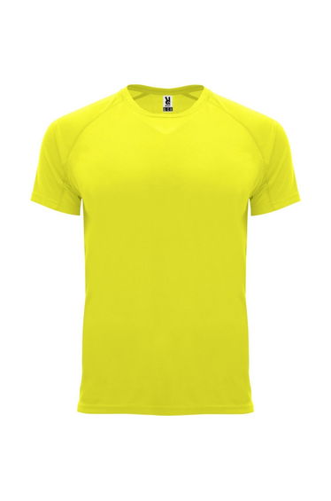 Roly Mens Bahrain Short-Sleeved Sports T-Shirt - Fluorescent Yellow