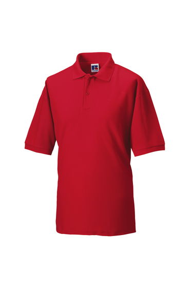 Russell Mens Classic Short Sleeve Polycotton Polo Shirt - Classic Red