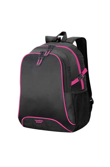 Shugon Osaka Basic Backpack / Rucksack Bag (30 Litre) (Pack of 2) - Black/Hot Pink
