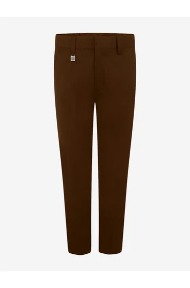 Zeco Boys School Standard Fit Trousers in Brown