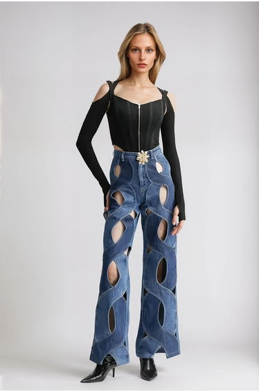 Abigail Cutout Denim Jeans