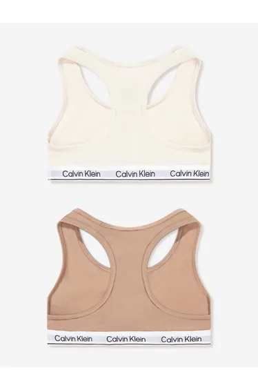 Calvin Klein Girls 2 Pack Bralette Set in Multicolour