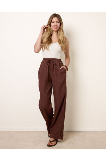 Drawstring Wide Leg Trousers