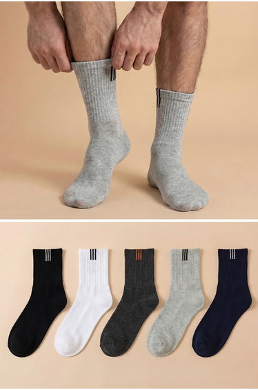 Multi Color 5'Li Socks