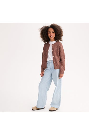 Pointelle Knitted Cardigan