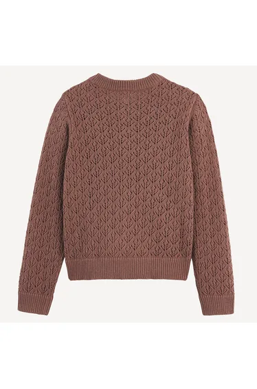 Pointelle Knitted Cardigan