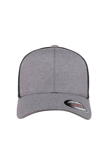 Flexfit By Yupoong Melange Mesh Trucker Cap - Heather/Navy