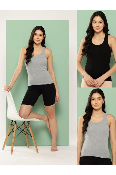 Pack of 2 - Solid Non Padded Cotton Camisole