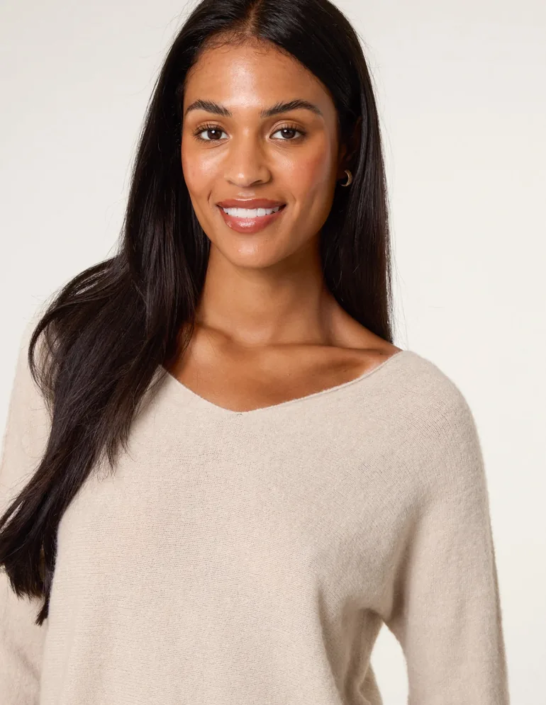 Soft Touch V-Neck Jumper - 3