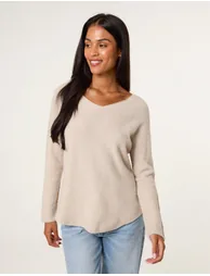 Soft Touch V-Neck Jumper - 1