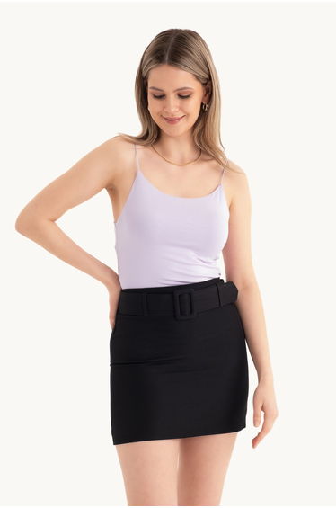 Spaghetti Strap Basic Cropped Cami Top