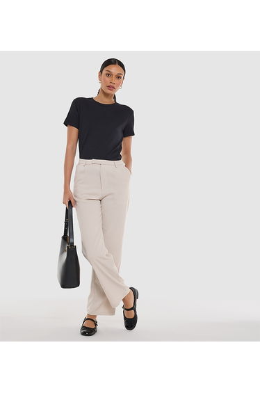 BCBG T SHIRT WITH LINE EMBROIDERY