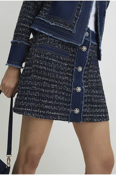 تنورة ريفر آيلاند قصيرة كحلية