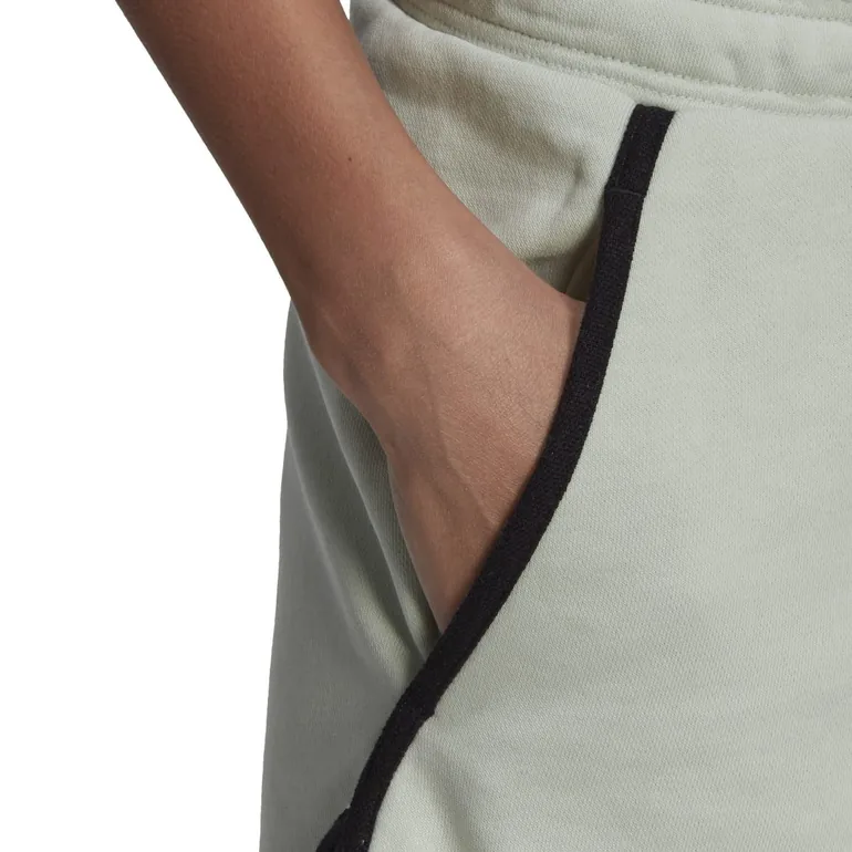 Women's adidas French Terry High-Rise Shorts in Green - 6