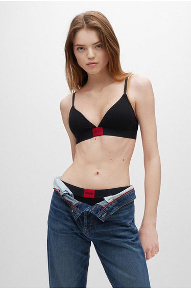 Hugo Triangle Bra Red Label Black - black