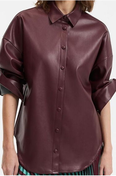 Signatures Apolline Shirt in Faux Leather