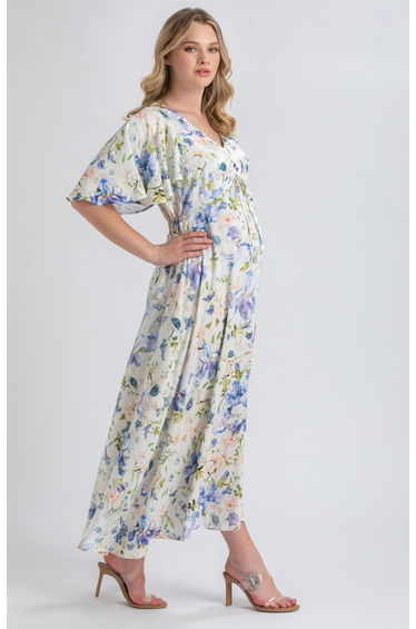 Valentina Maternity Maxi Dress (Vanilla Picnic)