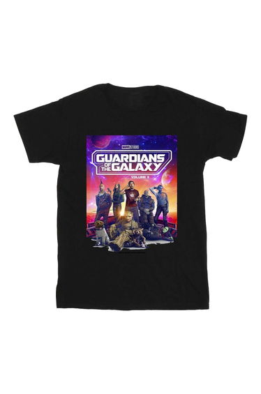 Guardians Of The Galaxy Volume 3 Boys Movie Poster Cotton T-Shirt - Black