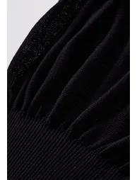 Easy Mock Neck Cap Sleeve Knit Top in Black for Casual Office & Weekend Loungewear - 4