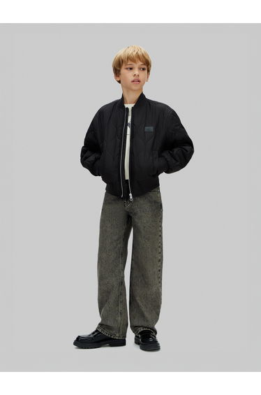 Calvin Klein Boys Quilted Bomber Jacket in Black