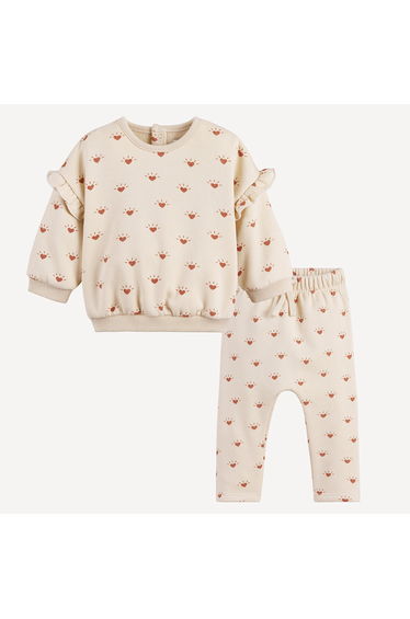 Fleece Sweatshirt and Joggers 2-Piece Set