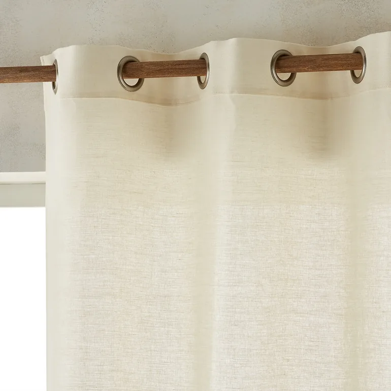 Colin Linen Curtain with Eyelets - 5