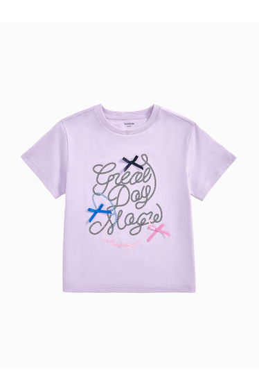 Girls' Short Sleeve T-Shirt With Front Print