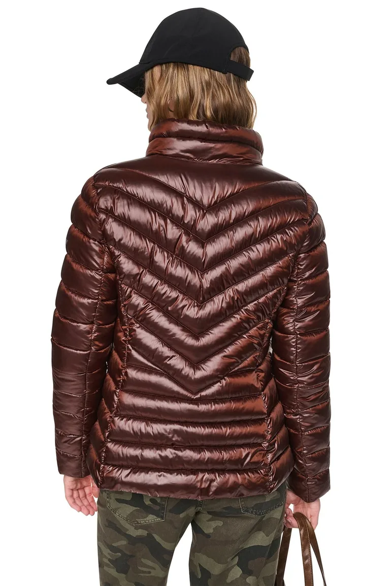 Matte Lightweight Puffer Jacket Espresso - 1